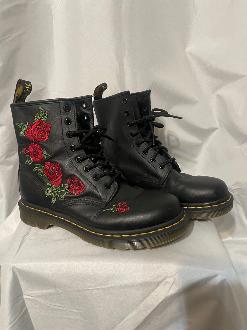 1460 VONDA FLORAL LEATHER LACE UP BOOTS Dr Martens